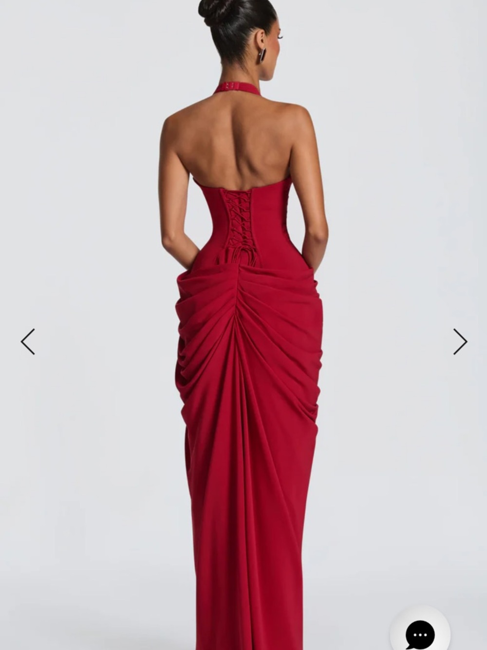 Minette maxi dress deep red - Picture 3 of 4